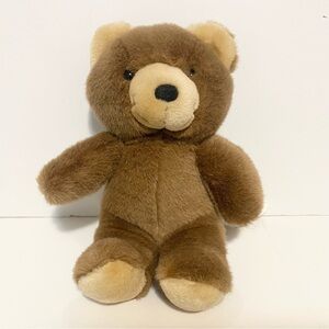 IKEA Nojsig Teddy Bear Plush Brown Firm Stuffed Animal Toy 10” Vintage Lovey